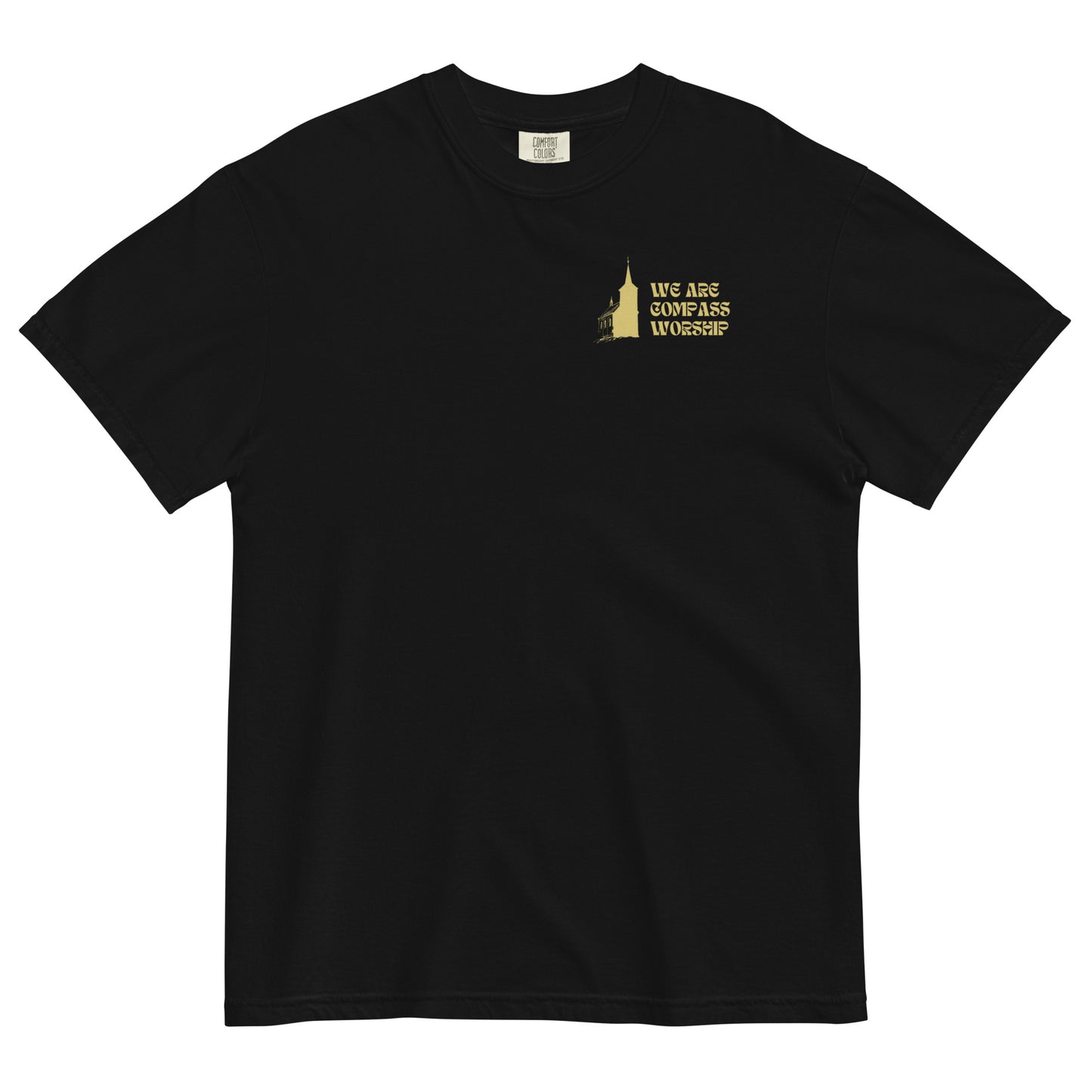 We Are Compass Worship Church T-Shirt (Gold Logo)