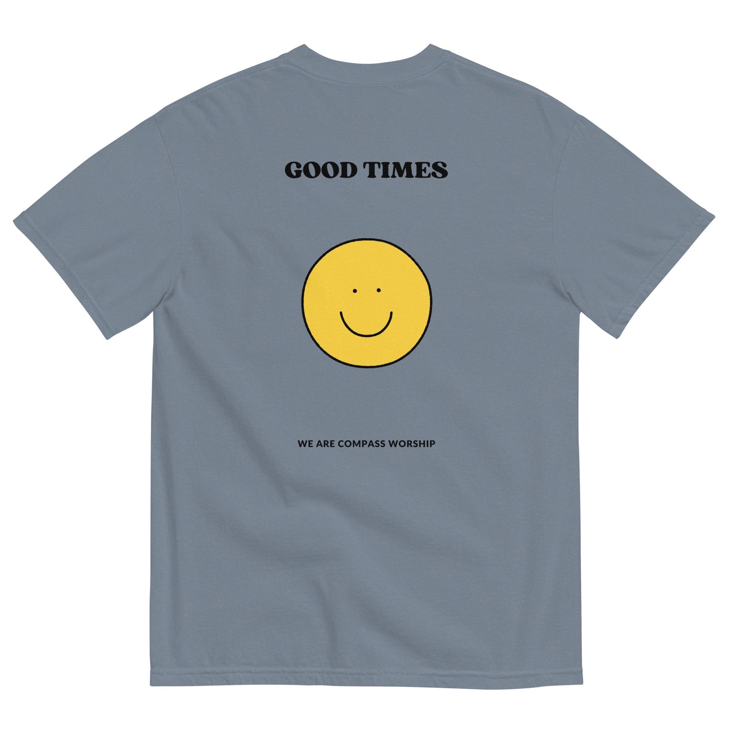 Black Embroidered Praise! (Good Times) T-Shirt