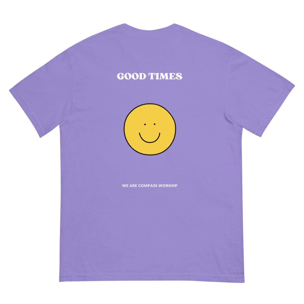 White Embroidered Praise! (Good Times) T-Shirt