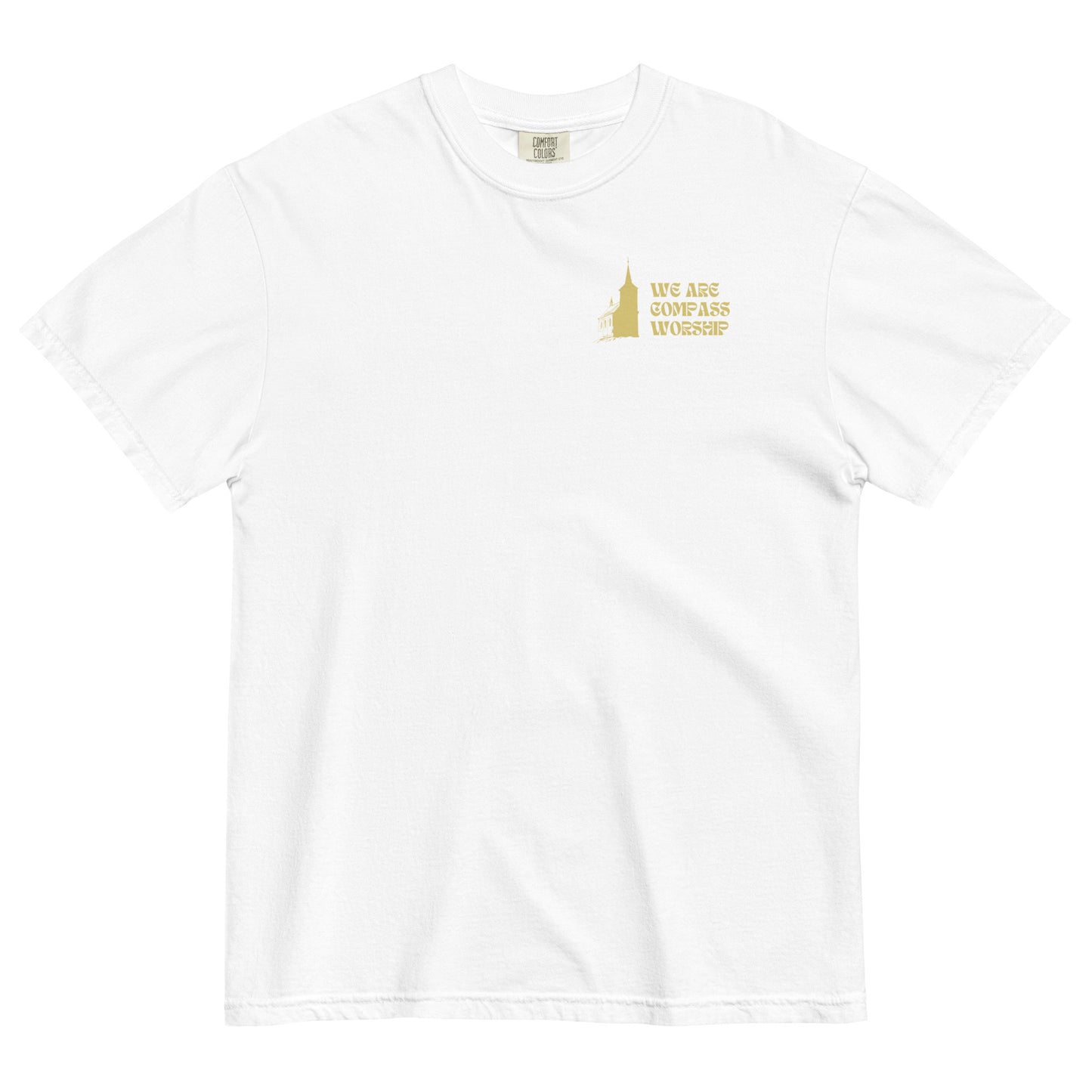 We Are Compass Worship Church T-Shirt (Gold Logo)